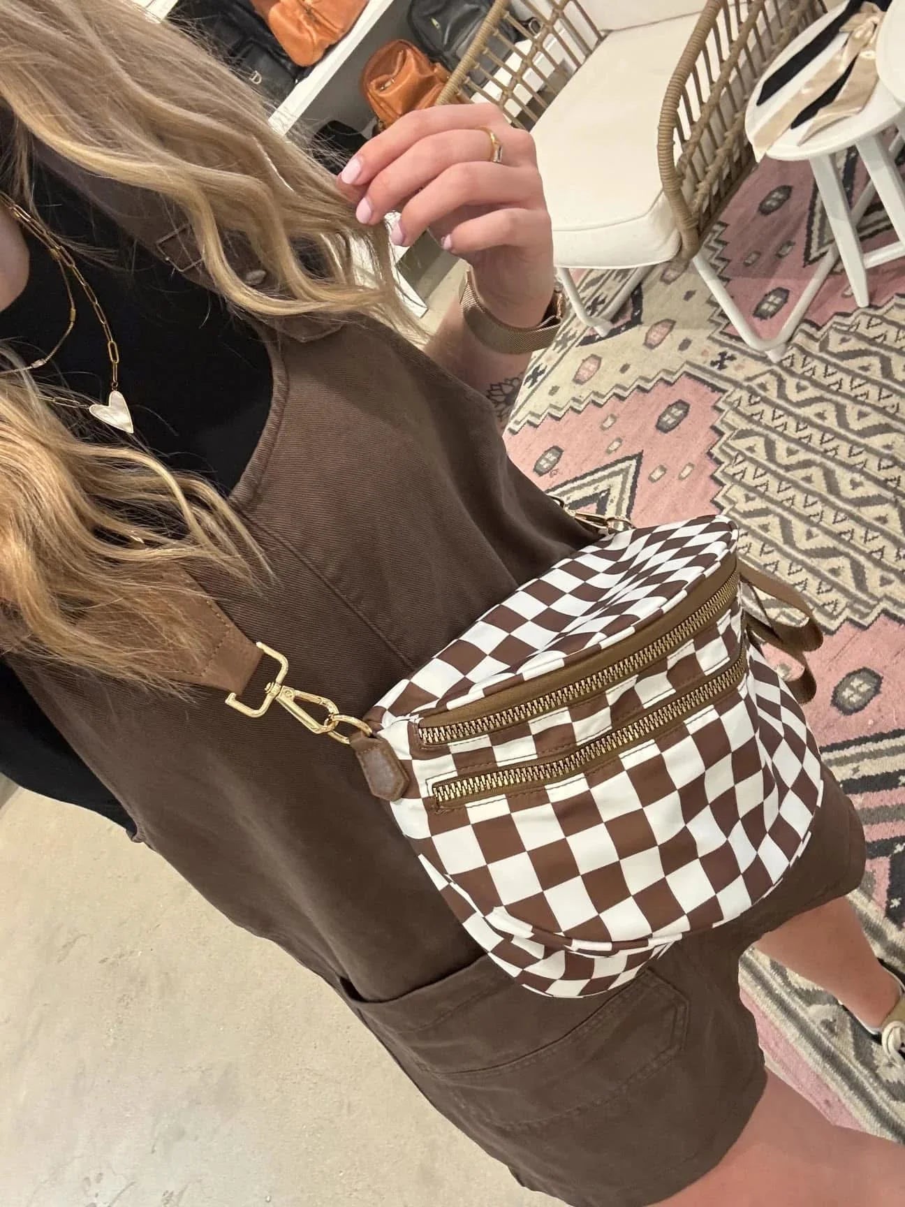 Bum Bag Double Zipper Crossbody