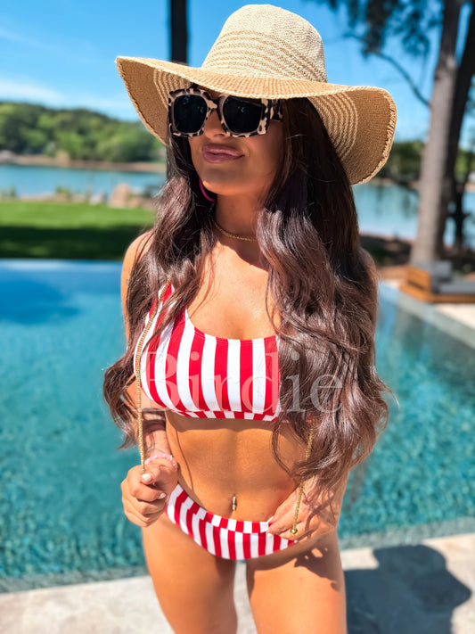 Birdie Two Piece Swimsuit in Freedom Forever (Sold as Set)