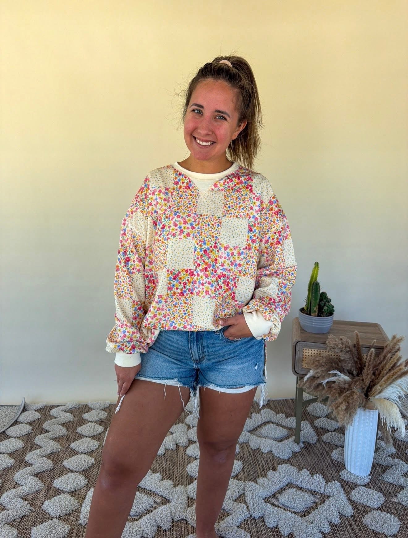 PREORDER Petal Patchwork Pullover *ships beginning of May*