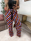 Birdie Stretchy Lounge Pants 2.0 in Candy Corn Checkered