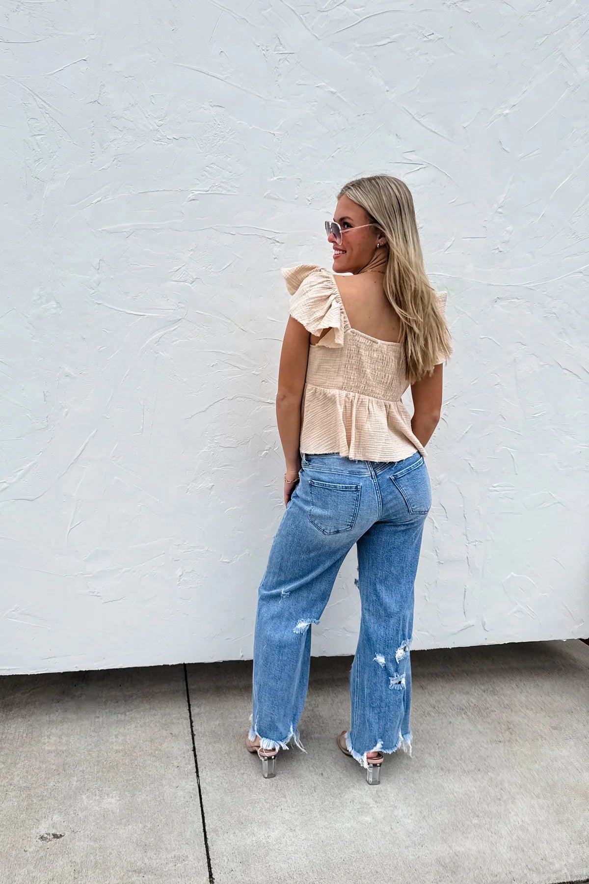 *VERY LIMITED QUANTITIES* PREORDER Drew Distressed Dad Jeans