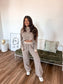 PREORDER Birdie Long Sleeve Stripe Set in Cinnamon Sugar (Sold as Set)