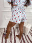 Birdie Tee Boxer Short Set in Cherry Belle (Sold as Set)