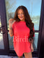PREORDER Birdie Lightweight Slub Tee in Coral