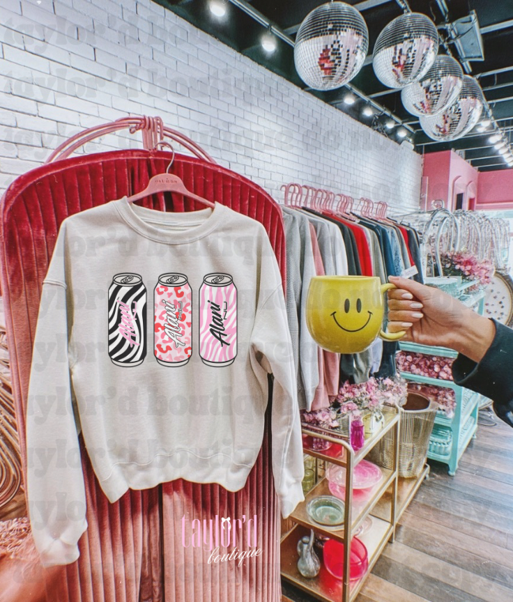 🧃💖 Lani Pink Animal Tee/ Crew