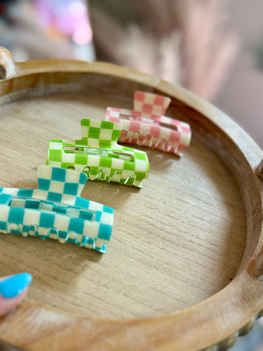 Checkered Claw Clips