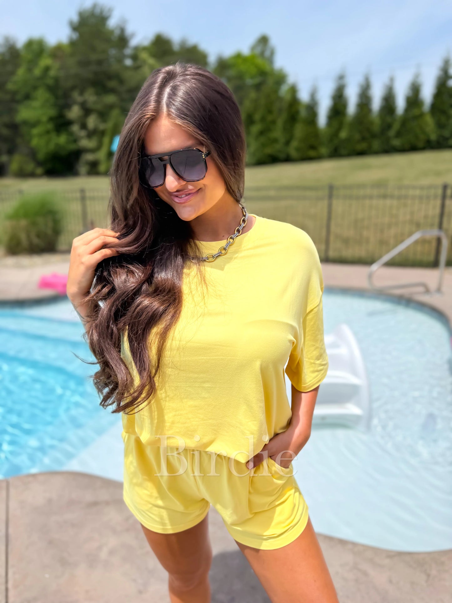 PREORDER Birdie Tee Boxer Set in Sunshine (Sold as Set)