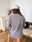 PREORDER Birdie Ash Wash Round Hem Pullover in Dove Gray