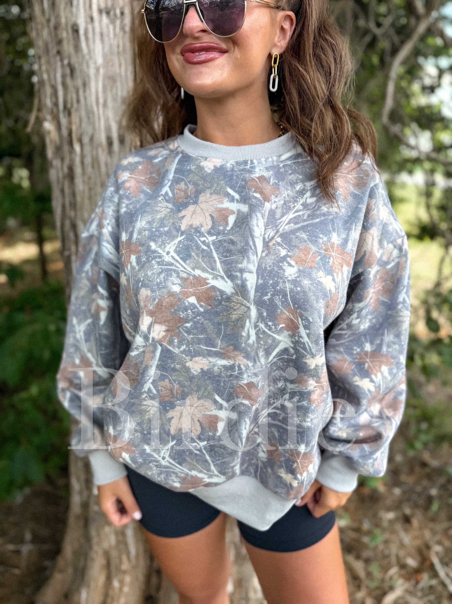 PREORDER Birdie Soft Spun Crewneck in Timber Haze Camo