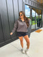 PREORDER Birdie Fleece Out Quarter Zip in Smoked Charcoal