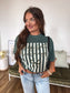 Crisp Fall Morning Graphic Tee on Blue Spruce *final sale*