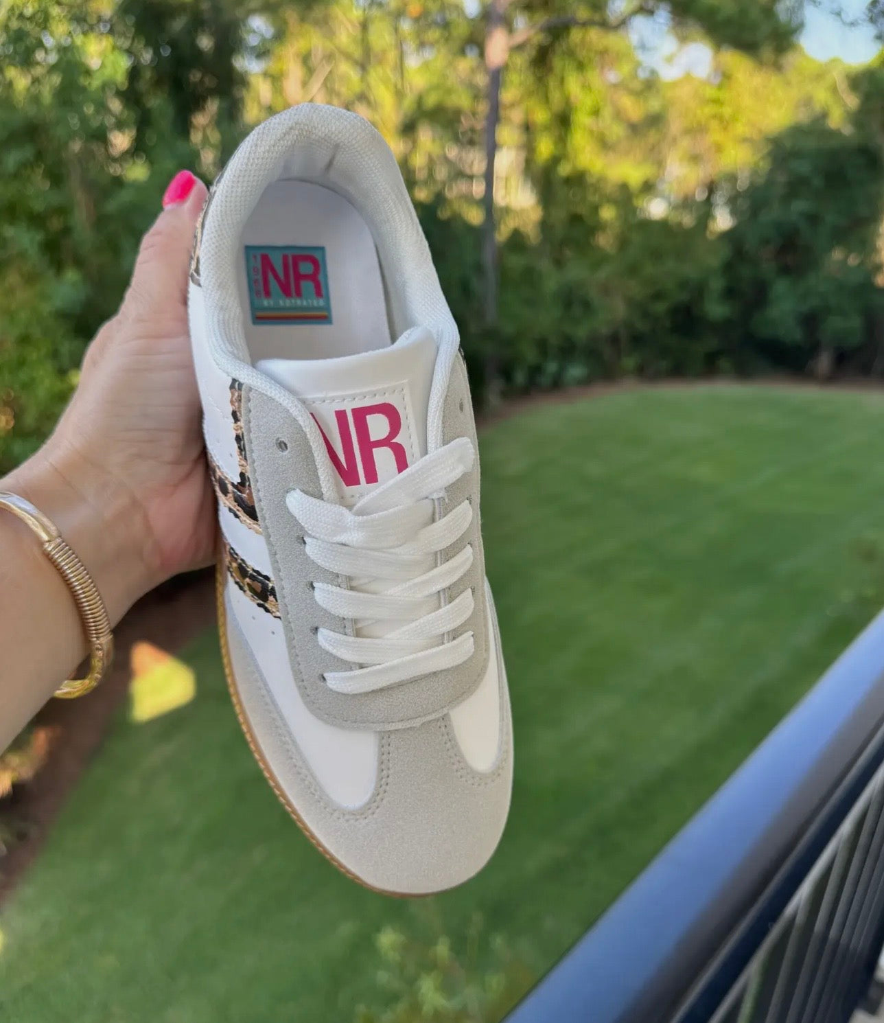 Stockholm Sneaker in White Leopard