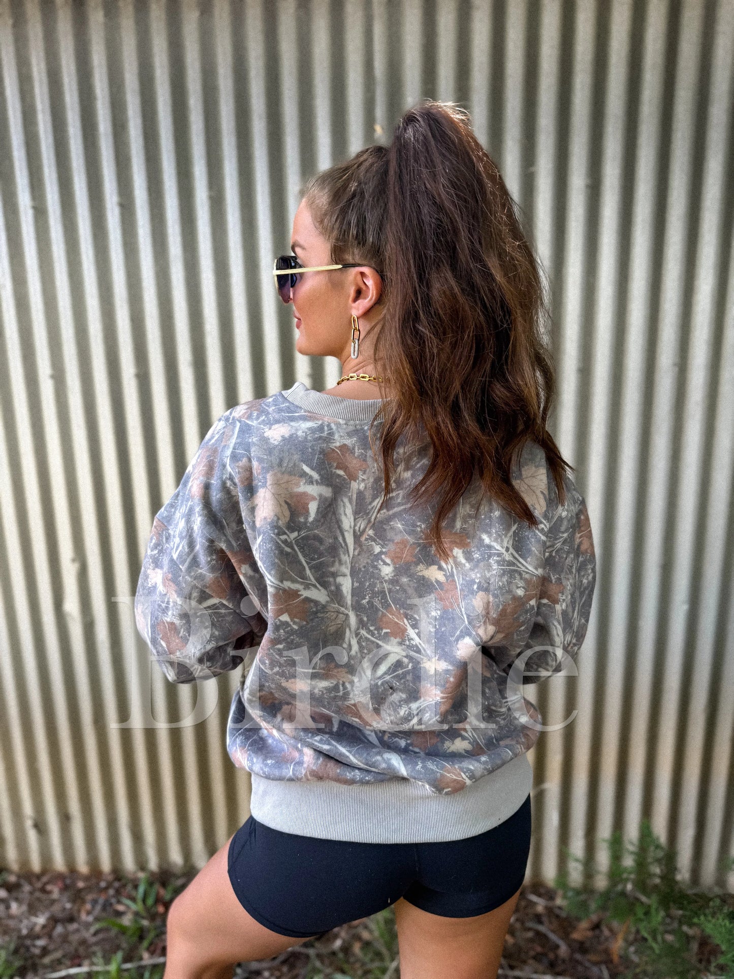 PREORDER Birdie Soft Spun Crewneck in Timber Haze Camo