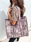 Birdie Quilted Tote Bag in Dark Camo