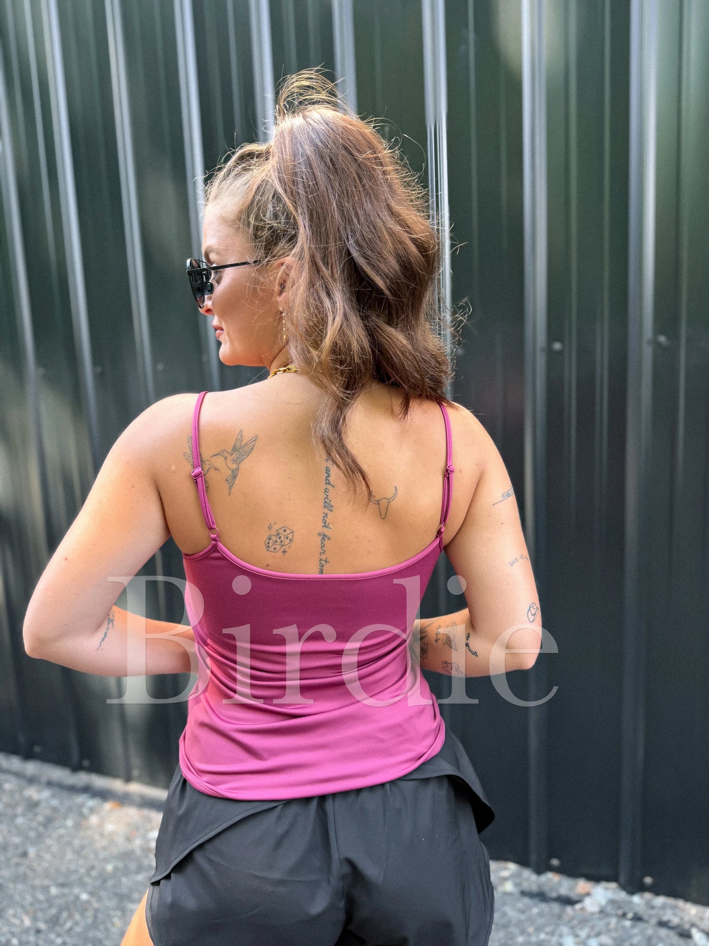 PREORDER Birdie AirSkin Cami with Built in Bra in Sangria