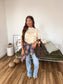 Coffee and Cardigans Boxy Graphic Tee on Ivory *final sale*