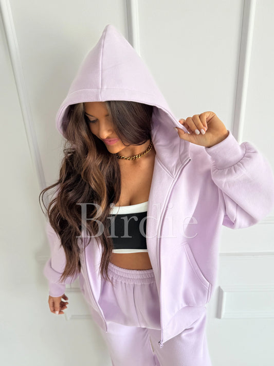 PREORDER Birdie Pure Comfort Fleece Hooded Jacket in Light Lavender