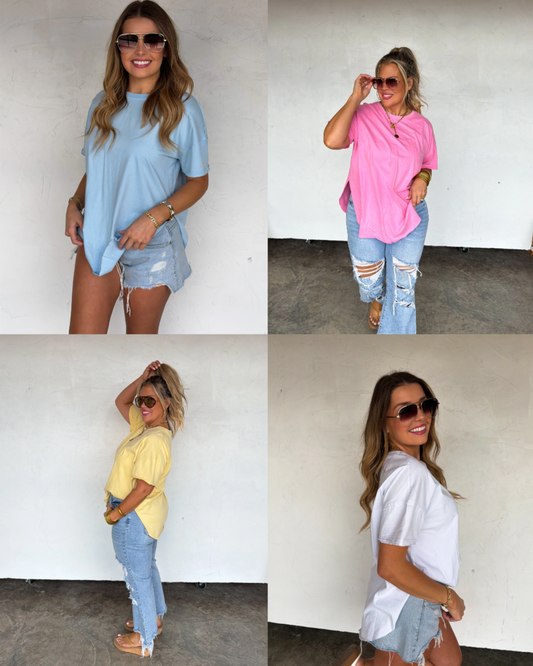 PREORDER Spring Joey Washed Cotton Boyfriend Tee *eta May*