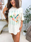 Striped Preppy Duck Graphic Tee on Ivory