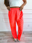PREORDER Birdie Flowy Wide-Leg Pants in Flamingo Freeze