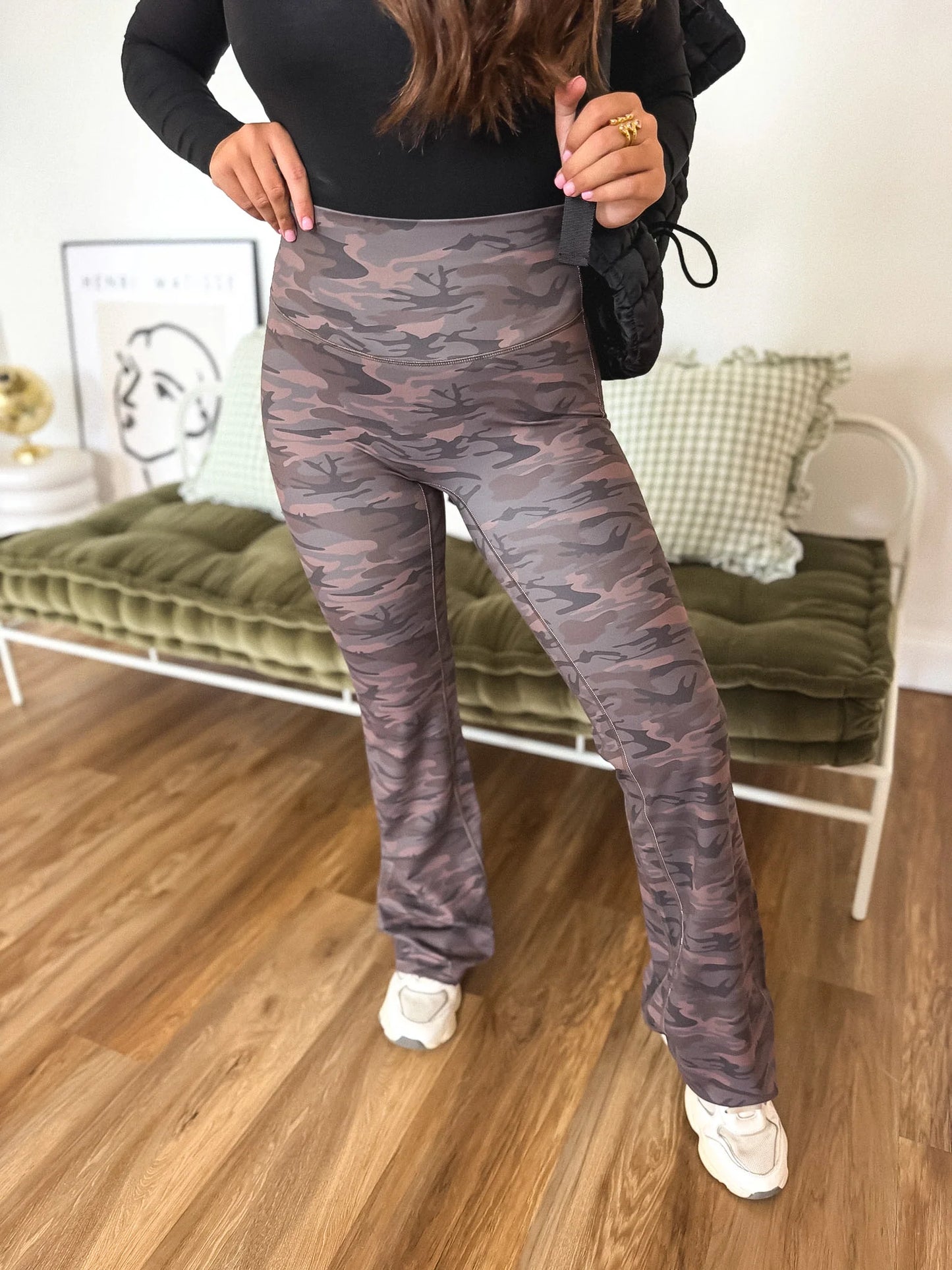 PREORDER Birdie Sculpt Yoga Flare in Smoked Oak Camo *final sale*