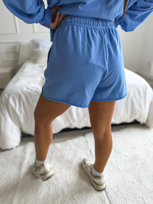 PREORDER Birdie Cozy Club Shorts in Blue Mist