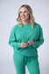 Michelle Mae Corrine Ribbed Pullover Top in Emerald