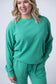 Michelle Mae Corrine Ribbed Pullover Top in Emerald