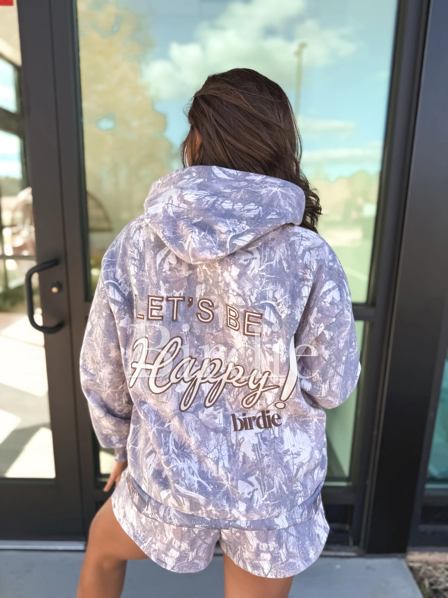 PREORDER Birdie Let’s Be Happy Dark Camo Hoodie