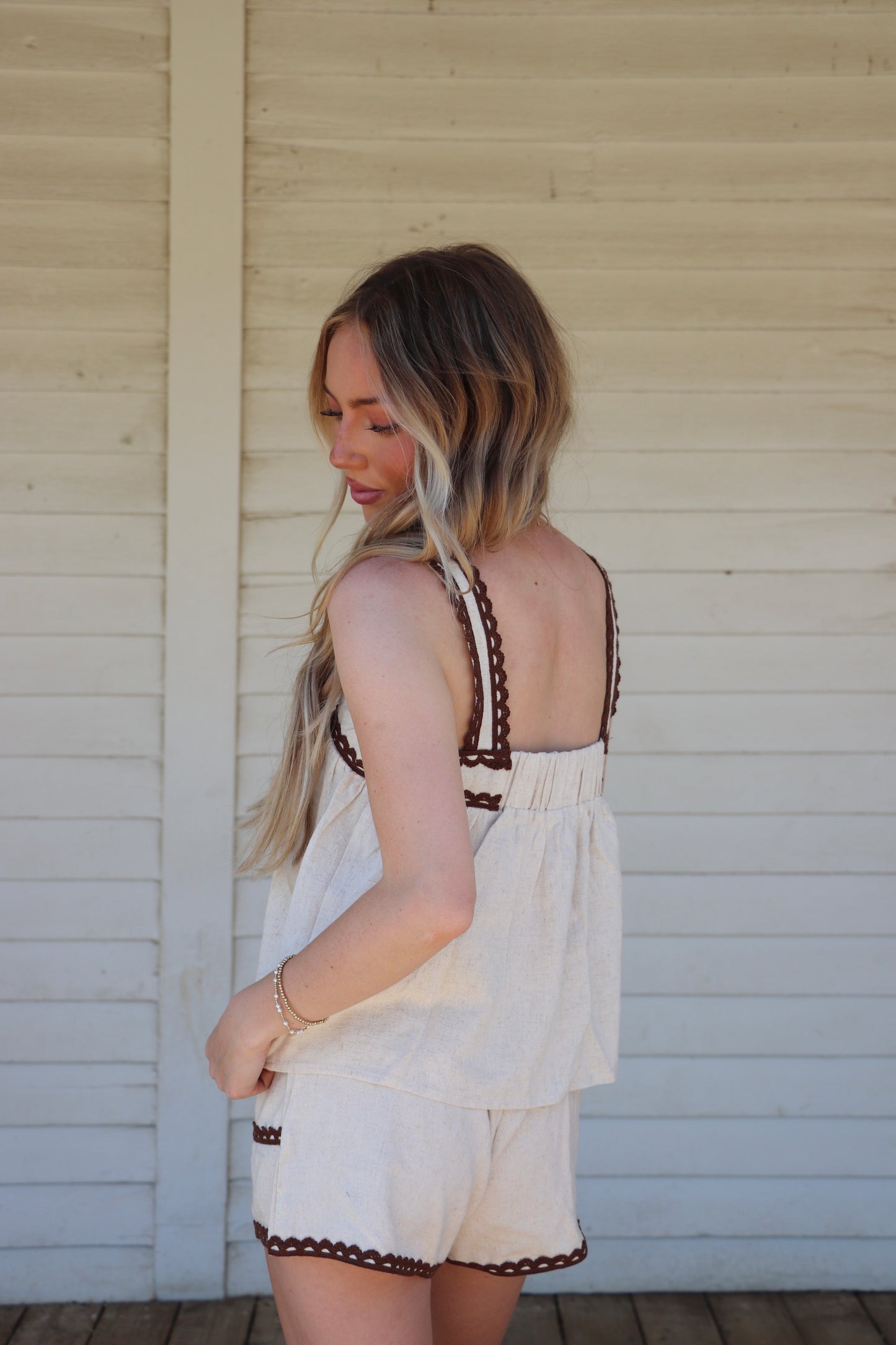 Espresso & Linen Shorts