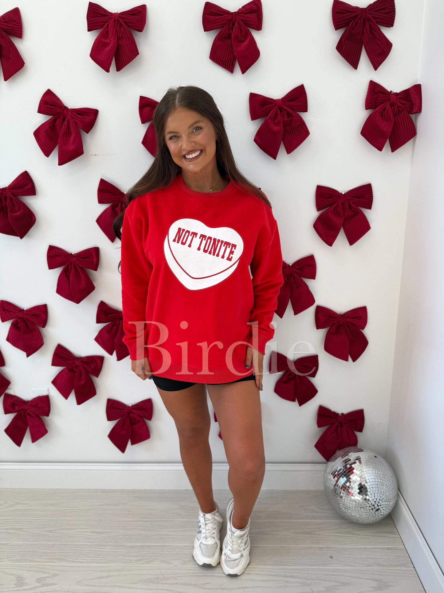 PREORDER Birdie Reversible Lover/ Not Tonite Pullover in Red