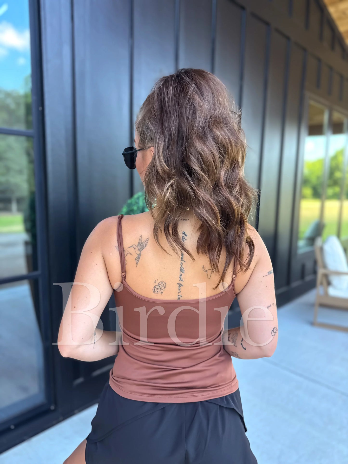 PREORDER Birdie AirSkin Cami with Built in Bra in Honey Chestnut