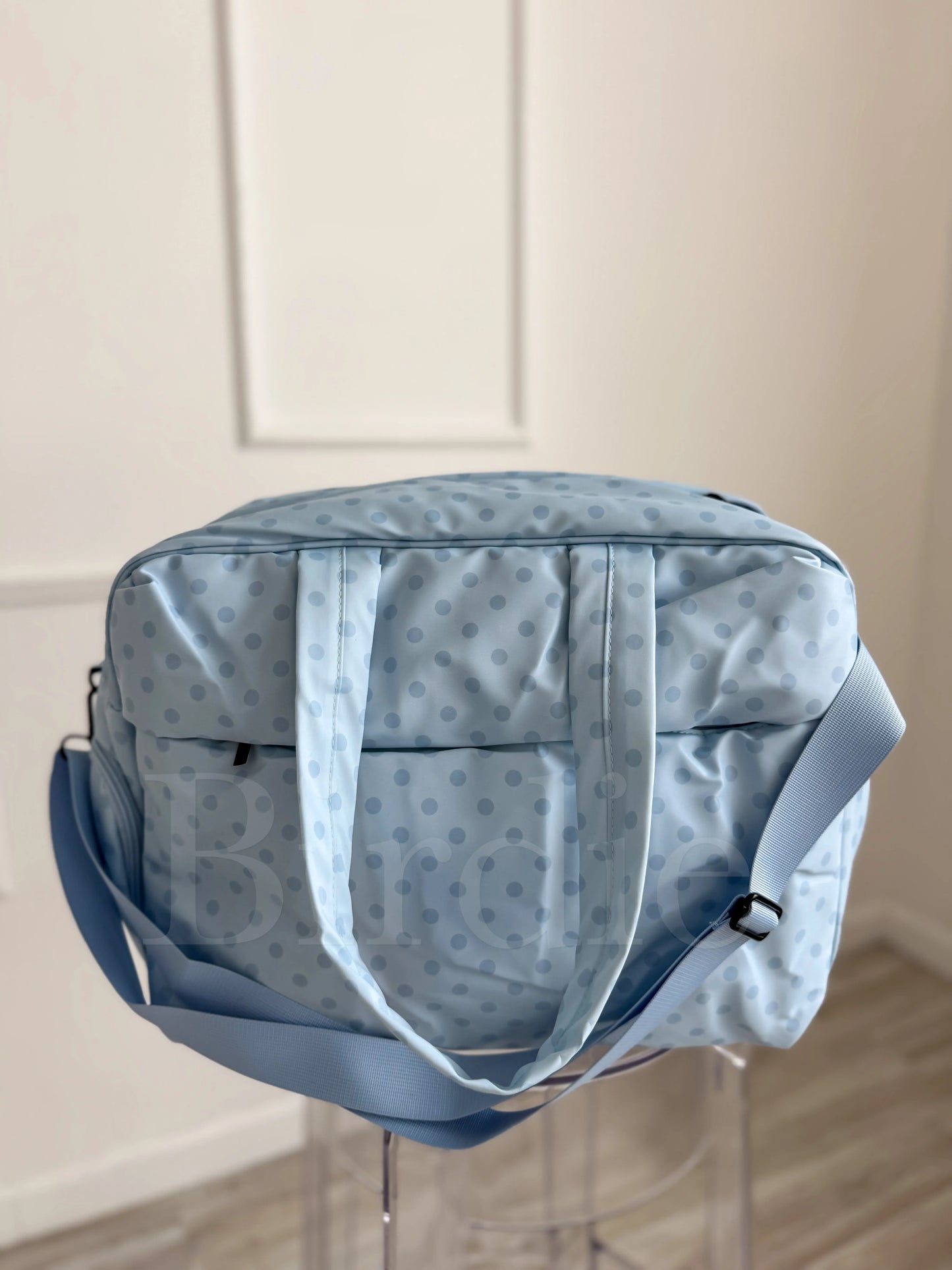 PREORDER Birdie Daily Hustle Duffle in Powder Blue Dot