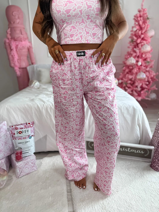 PREORDER Birdie Day Off Boxer Pants in Sugar Bloom Duck Camo