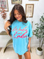 Wake & Lake Graphic Tee on Lagoon Blue