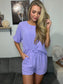 Woven Airflow Top + Shorts Set in Lavender (Sold as Set)