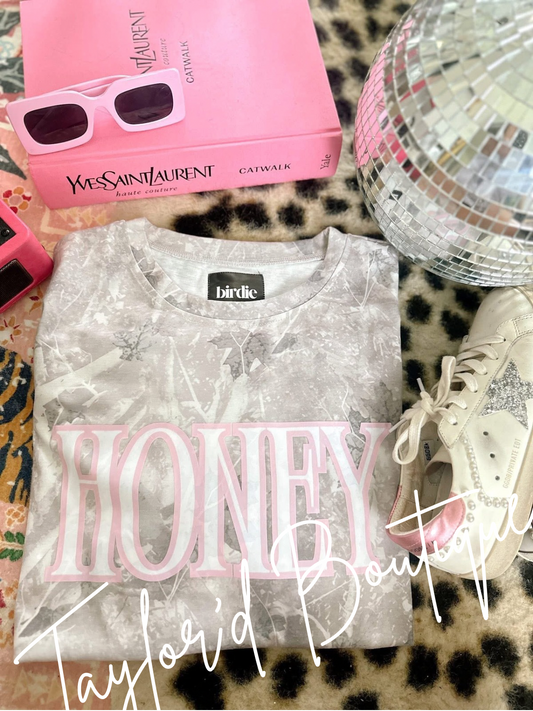 Honey Birdie Camo Oversized Tee