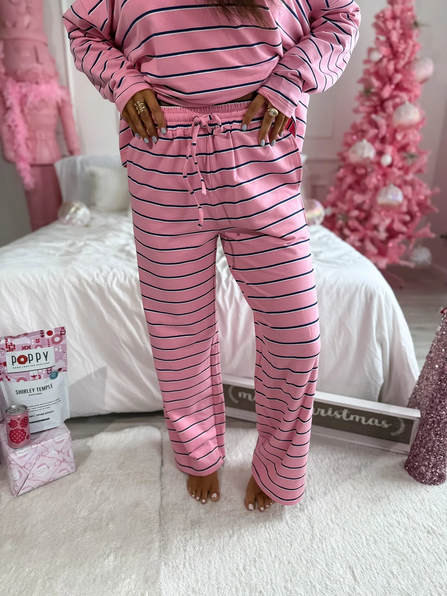 PREORDER Birdie Sunday Ease Set in Snowberry Stripe (Sold as Set)