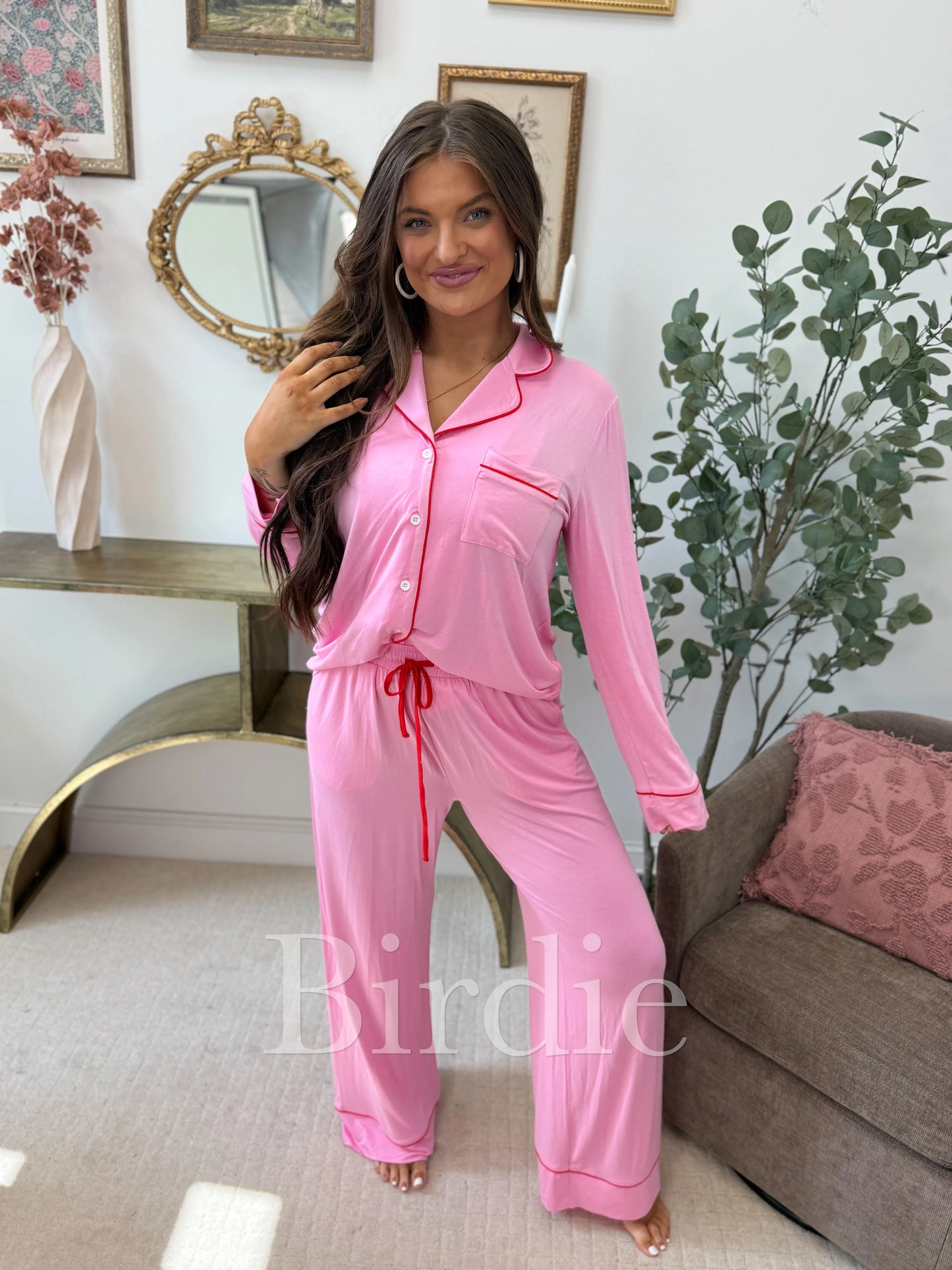 PREORDER Birdie Whisper Dream PJ Set in Pink Rose (Sold as Set)
