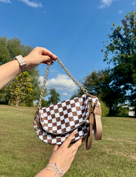 ★Viral Crossbody Bum Bag In Brown ★ with new custom Taylor’d gold chain accessory included!