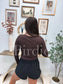 PREORDER Birdie Essential Cropped Long Sleeve Top in Chocolate