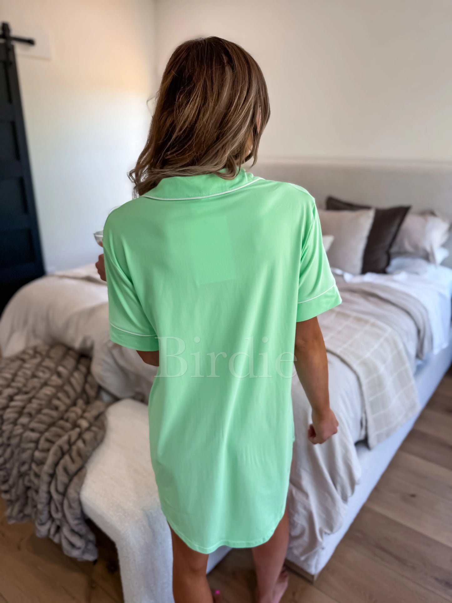 PREORDER Birdie Tee Sleep Dress in Mint Mojito