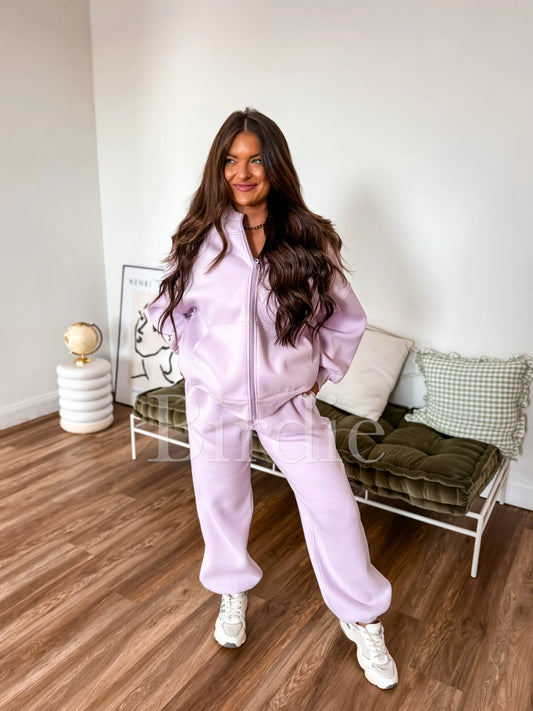 PREORDER Birdie Pure Comfort Fleece Hooded Jacket in Light Lavender