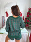 PREORDER Birdie V Neck Jolly Oversized Sweatshirt in Pinecrest Plaid
