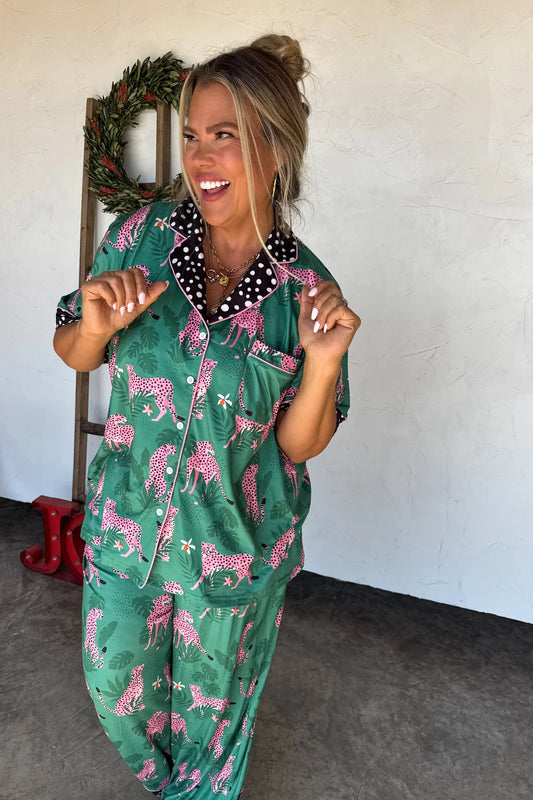 PREORDER *ships free* Leopard & Cheetah Star Luxe PJ Set