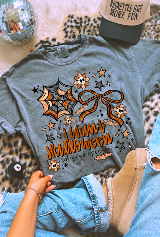 🕸️🎃 I Want Halloween Tee/ Crew