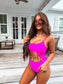 Birdie Hot Pink Energy Crush Cutout One Piece Swimsuit