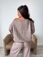 PREORDER Birdie Off Shoulder Slouchy Pullover in Toasted Toffee Leopard
