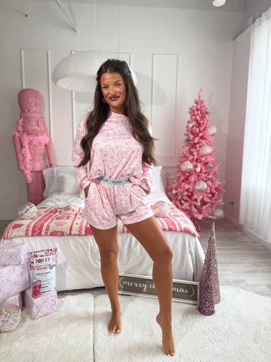 PREORDER Birdie Two Piece Long Sleeve Boxer Set in Sugar Bloom Duck Camo (Sold as Set)