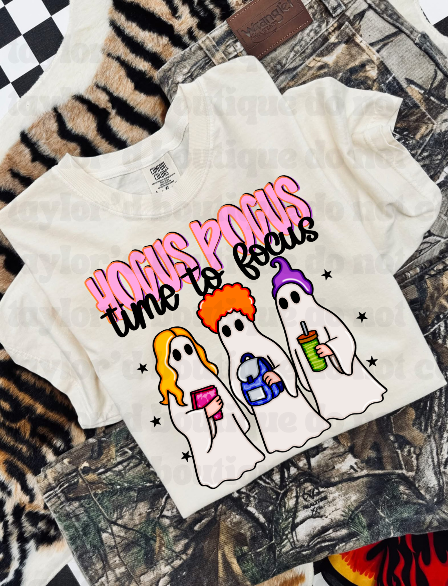 👻👩‍🏫 Hocus Pocus Time To Focus Tee/ Crew
